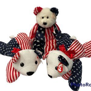 TY Beanie Buddy Babies Spangle and Sparkler (x2) 1999 Set of Three Large 13"